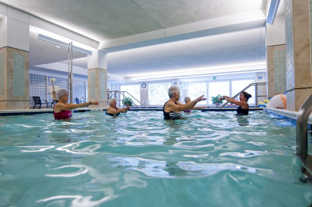 Ginger Cove group pool fitness class