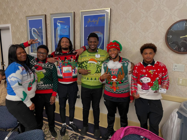 Ginger Cove employees at Christmas party