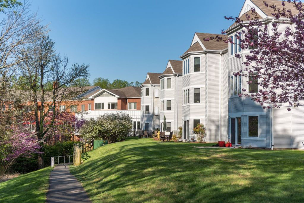 Ginger Cove resident patios and walking path