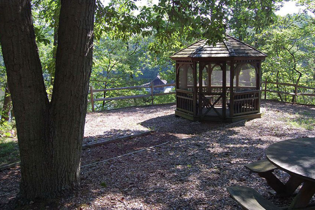 Ginger Cove gazebo overlooking Gingerville Creek
