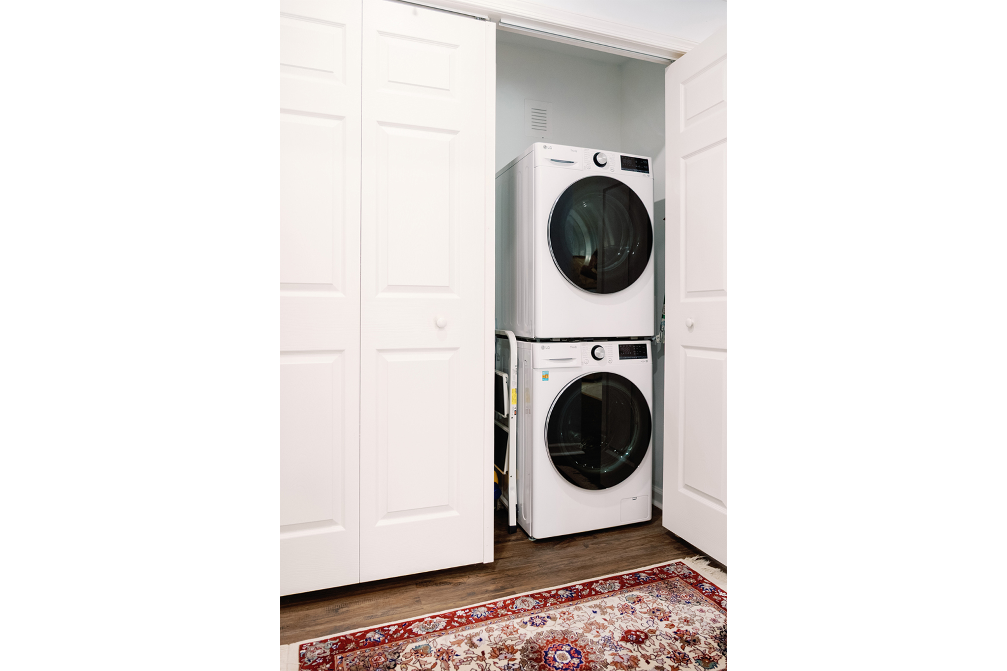 Ginger Cove resident apartment stacked washer and dryer
